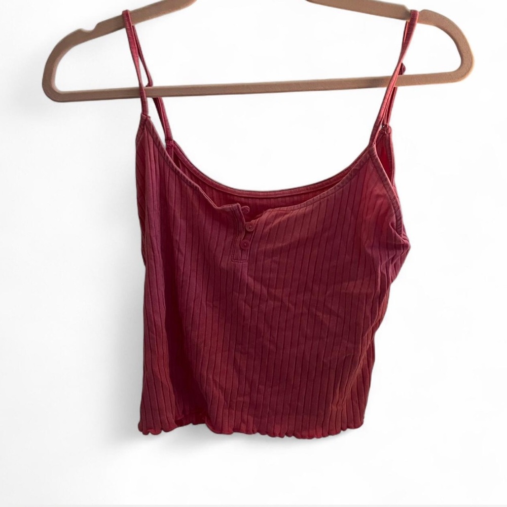 American Eagle Outfitters Pink Ribbed Camisole